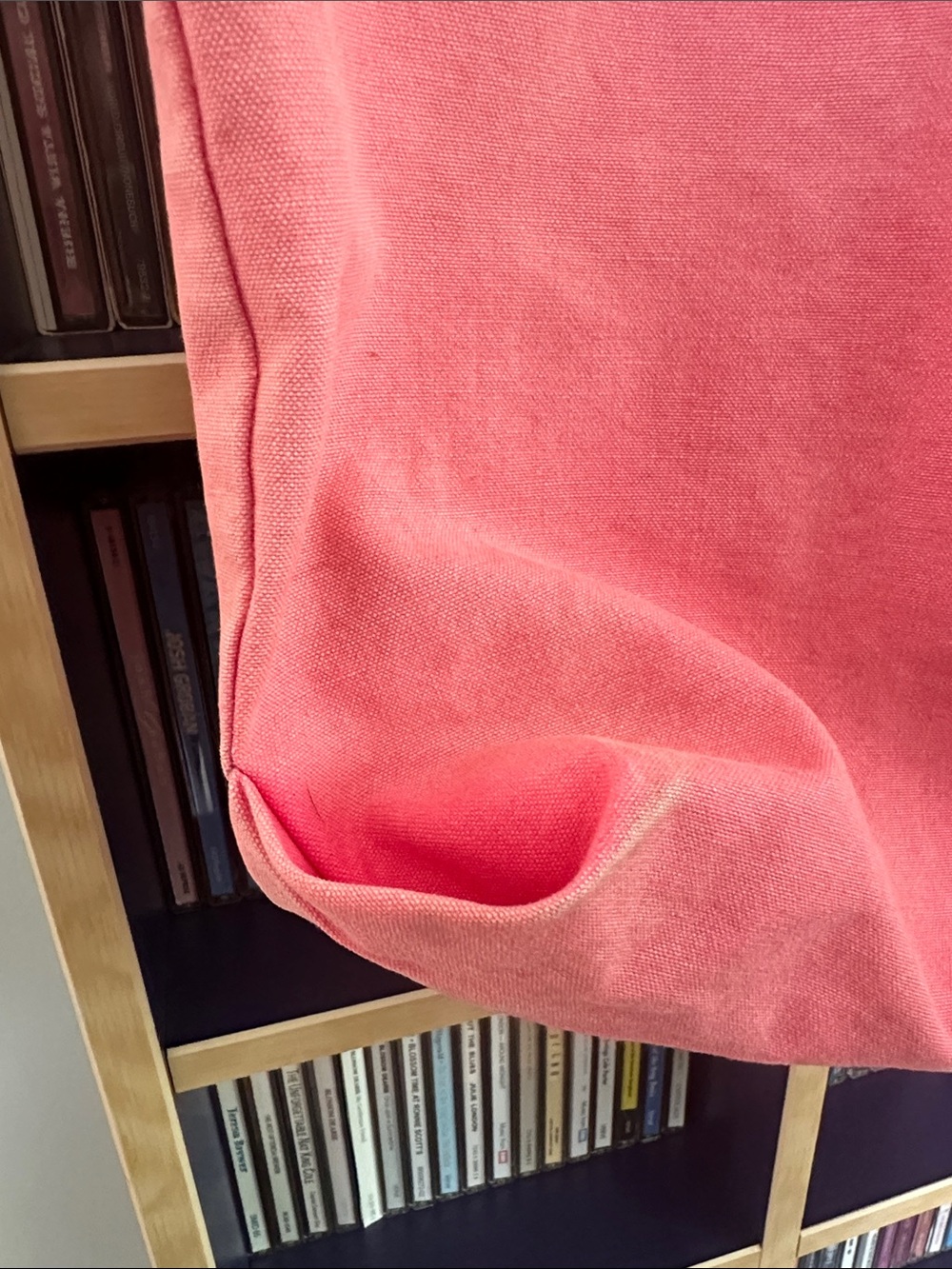 Esprit Coral-Pink Canvas Tote with Front Pocket vintage 1990’s- - Picture 3 of 5